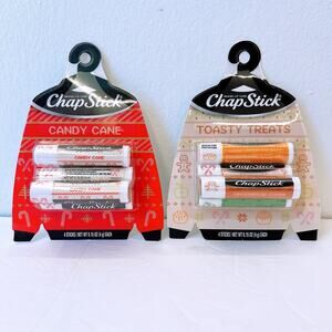 ChapStick Winter Holiday Collection Lip Balm Toasty Treats & Candy Cane Lot Of 8